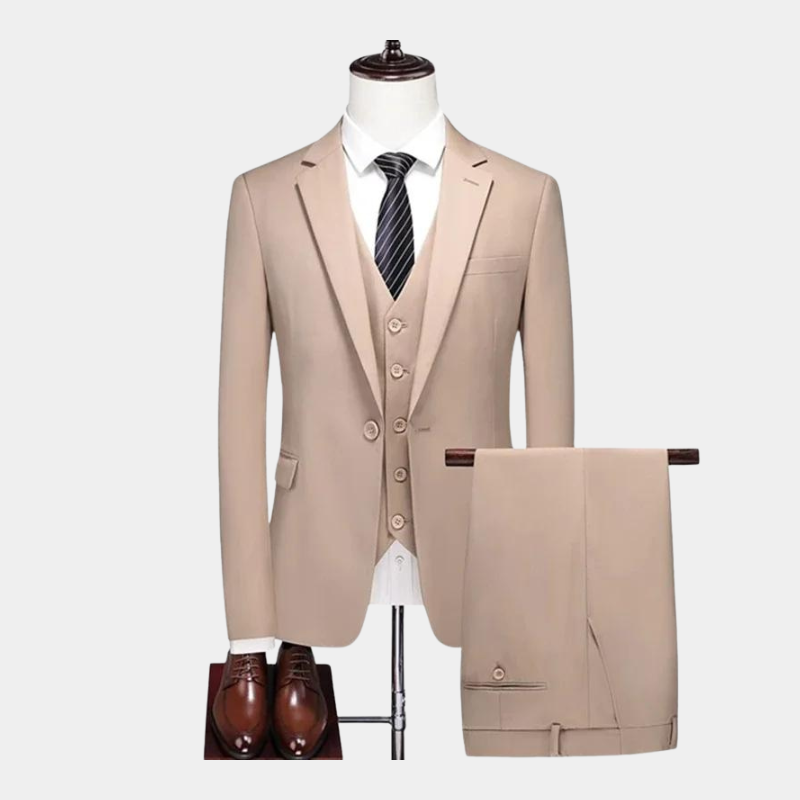 COSTUME TROIS PIÈCES BEIGE IMPÉRIAL