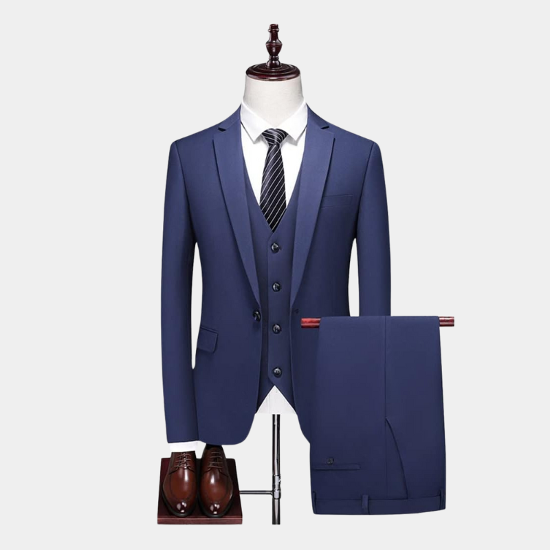 COSTUME TROIS PIÈCES BLEU RÉBELLION