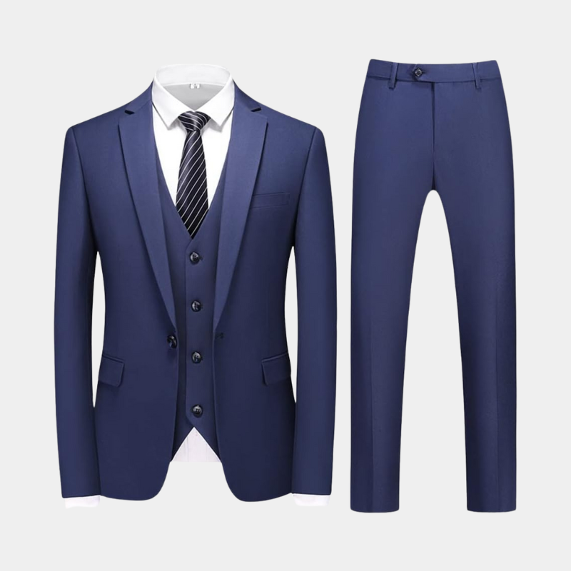 COSTUME TROIS PIÈCES BLEU RÉBELLION