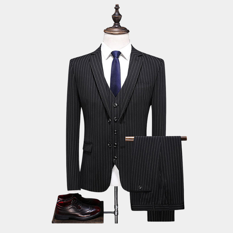 COSTUME TROIS PIÈCES NOIR GENTLEMAN