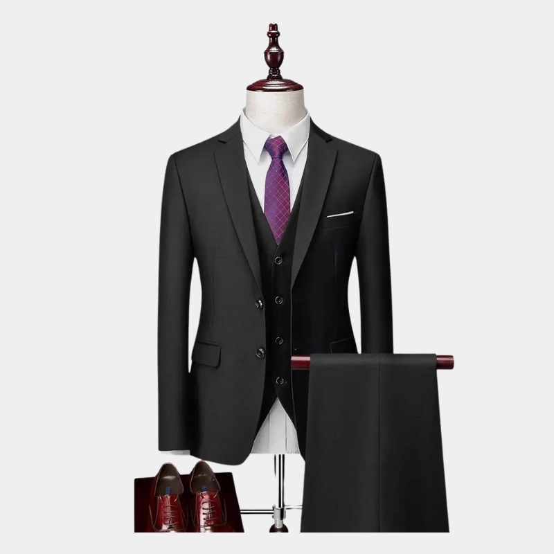 COSTUME TROIS PIÈCES NOIR JOHN