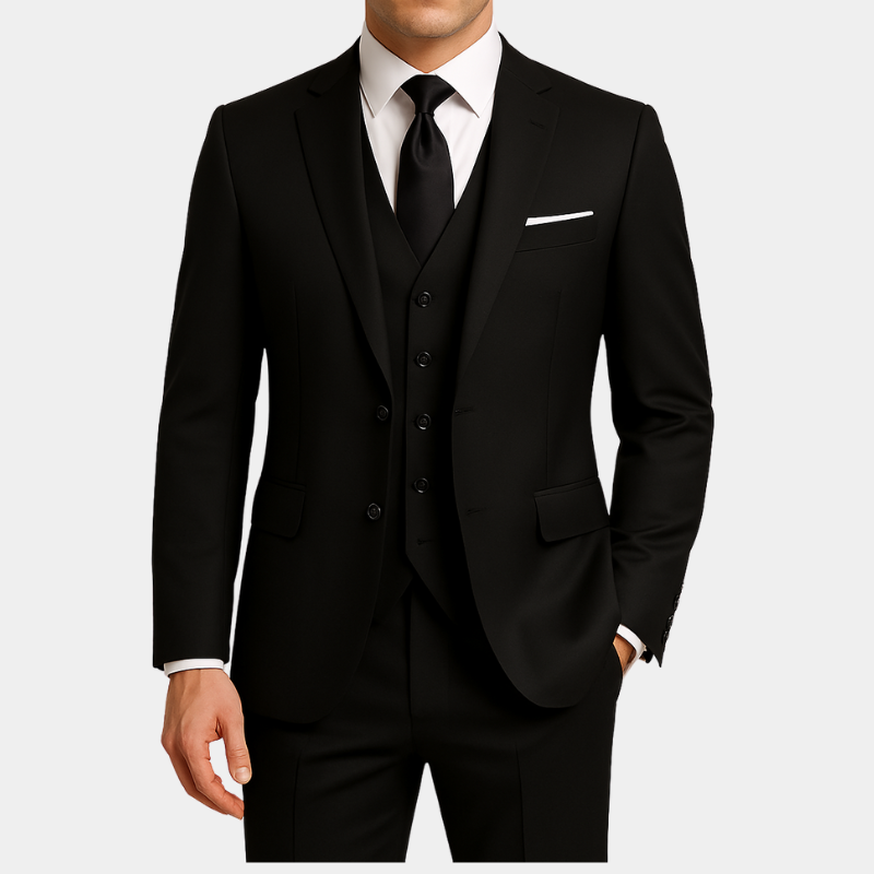 COSTUME TROIS PIÈCES NOIR JOHN